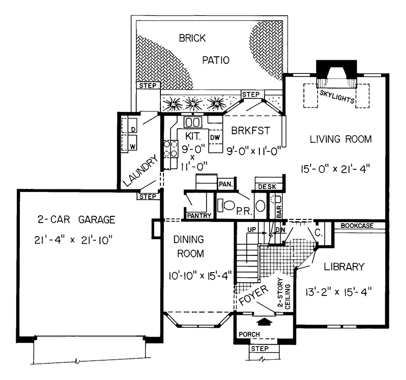 English Cottage House Plan First Floor - Pia Hill French Country Home 038D-0270 - Shop House Plans and More