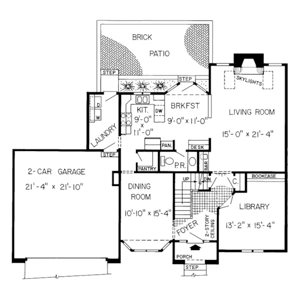 Southern House Plan First Floor - Pia Hill French Country Home 038D-0270 - Shop House Plans and More