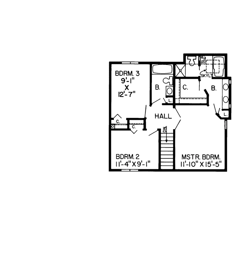 Country House Plan Second Floor - Holmen Contemporary Home 038D-0272 - Search House Plans and More