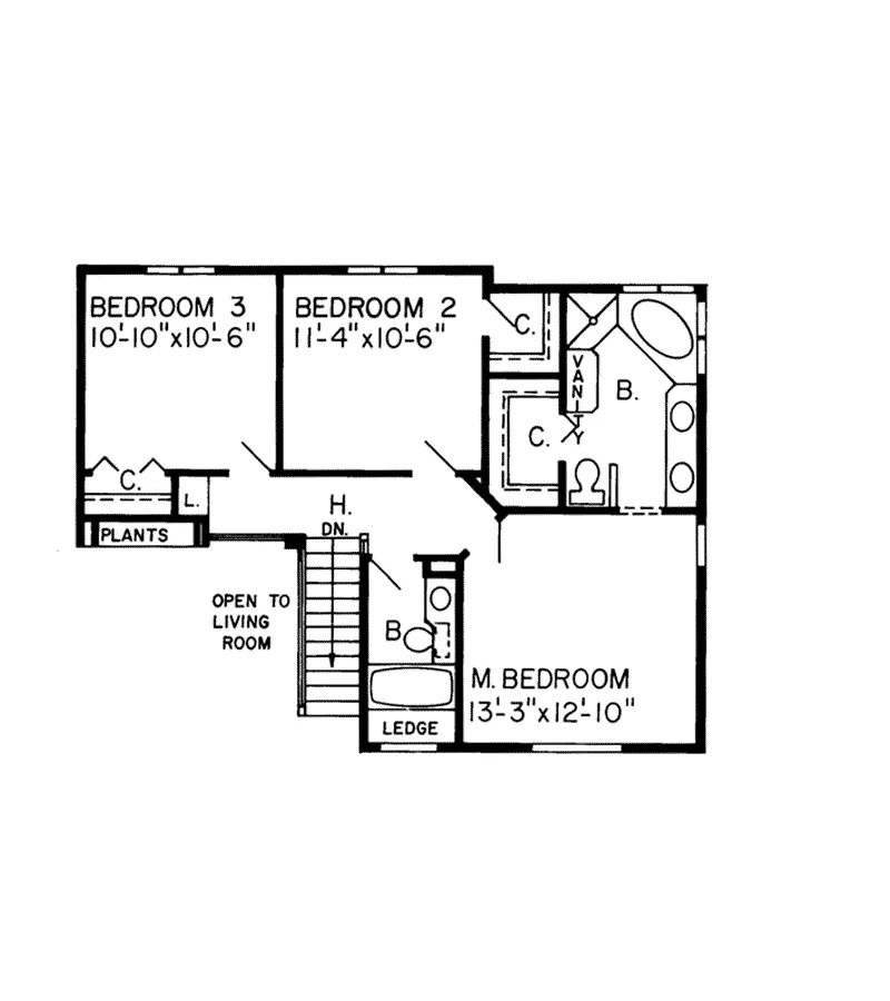 Southern House Plan Second Floor - Macey Lynne Traditional Home 038D-0273 - Shop House Plans and More