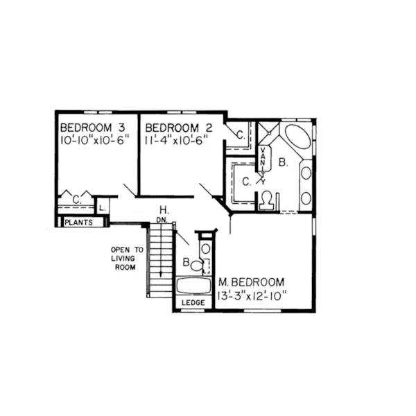 Contemporary House Plan Second Floor - Macey Lynne Traditional Home 038D-0273 - Shop House Plans and More