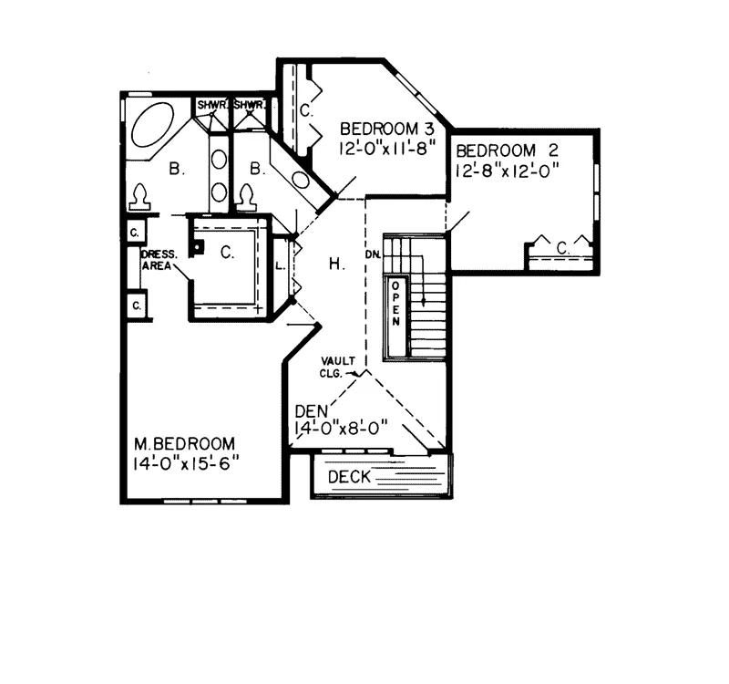 Contemporary House Plan Second Floor - Antoinette Contemporary Home 038D-0274 - Search House Plans and More