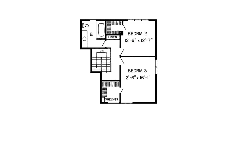 Bungalow House Plan Second Floor - Salzman Country Home 038D-0275 - Shop House Plans and More