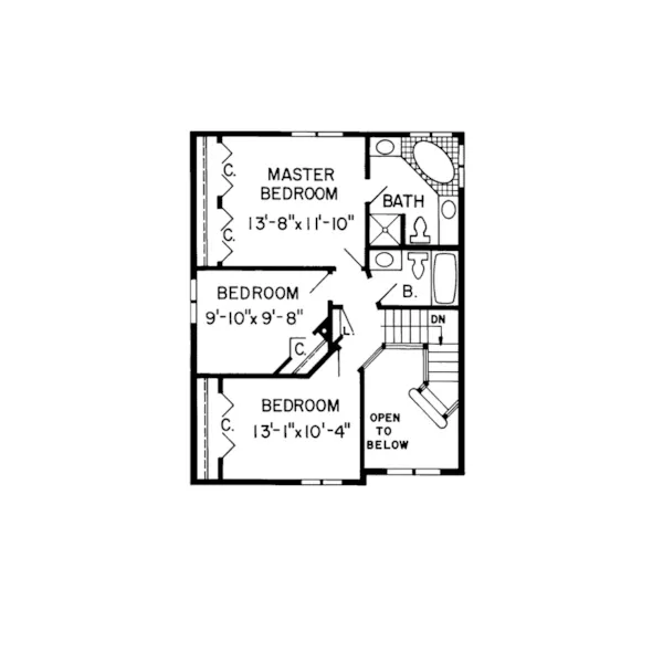 Traditional House Plan Second Floor - Stanwood Hill Traditional Home 038D-0276 - Shop House Plans and More