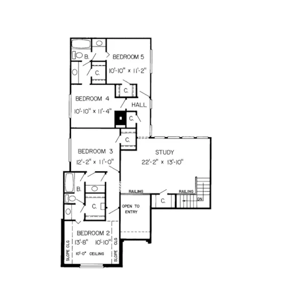 Luxury House Plan Second Floor - Barbara Traditional Home 038D-0279 - Search House Plans and More