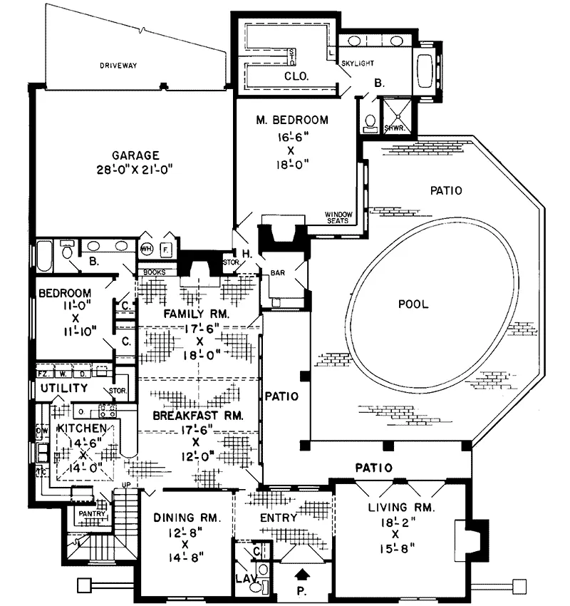 Country House Plan First Floor - Dordendale Greek Revival Home 038D-0280 - Search House Plans and More