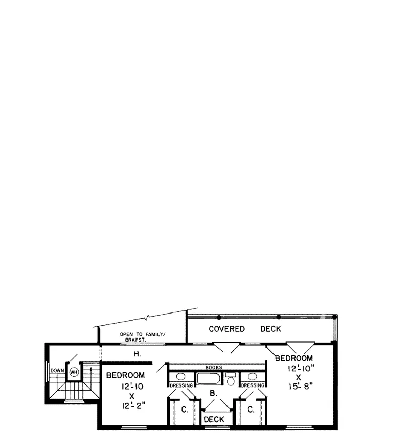 Country House Plan Second Floor - Dordendale Greek Revival Home 038D-0280 - Search House Plans and More