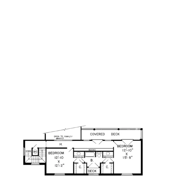 Traditional House Plan Second Floor - Dordendale Greek Revival Home 038D-0280 - Search House Plans and More