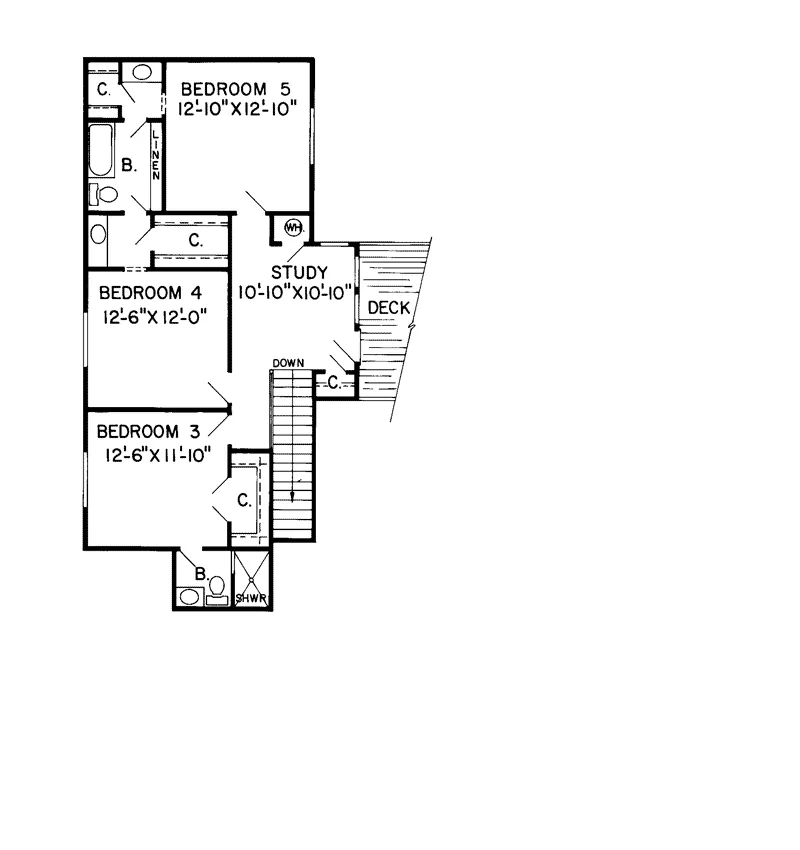 Contemporary House Plan Second Floor - Glenrock Contemporary Home 038D-0282 - Search House Plans and More