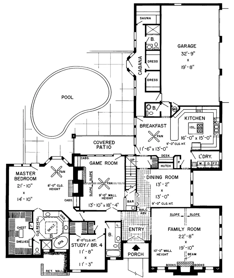 Traditional House Plan First Floor - Gastorf Place Luxury Home 038D-0284 - Search House Plans and More
