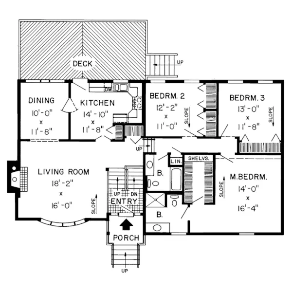 Contemporary House Plan First Floor - Waldron Traditional Home 038D-0298 - Shop House Plans and More