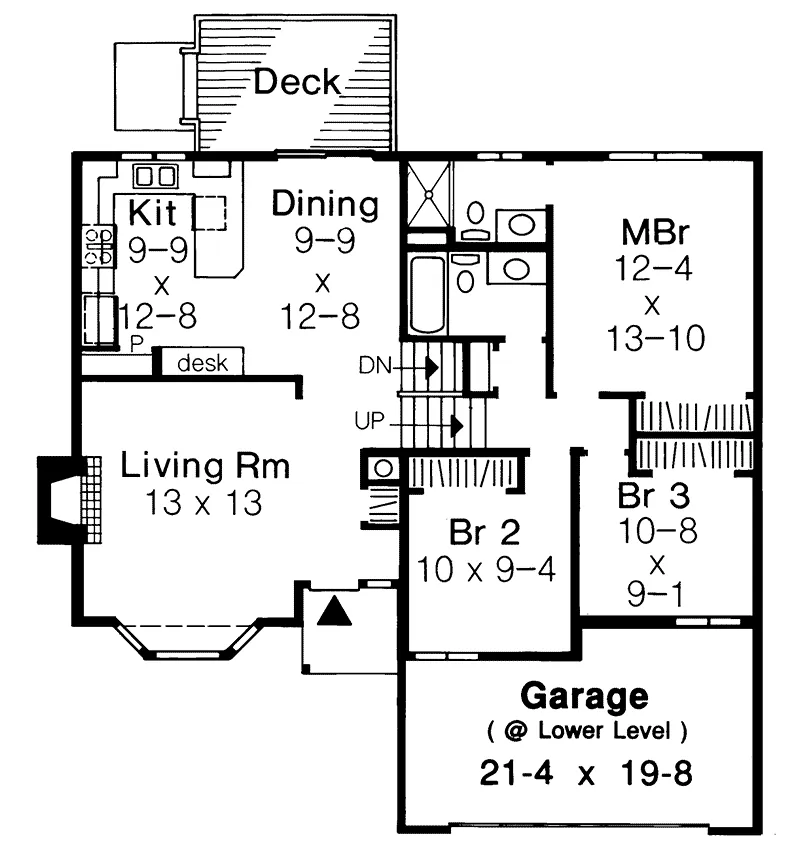 Contemporary House Plan First Floor - Tealbrook Contemporary Home 038D-0302 - Shop House Plans and More