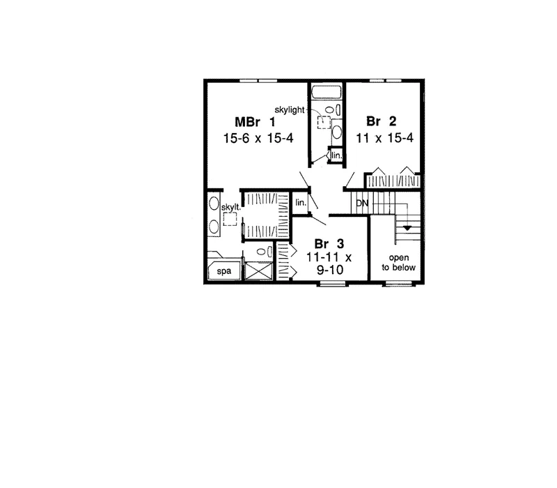 Southern House Plan Second Floor - Henlawson European Home 038D-0303 - Search House Plans and More