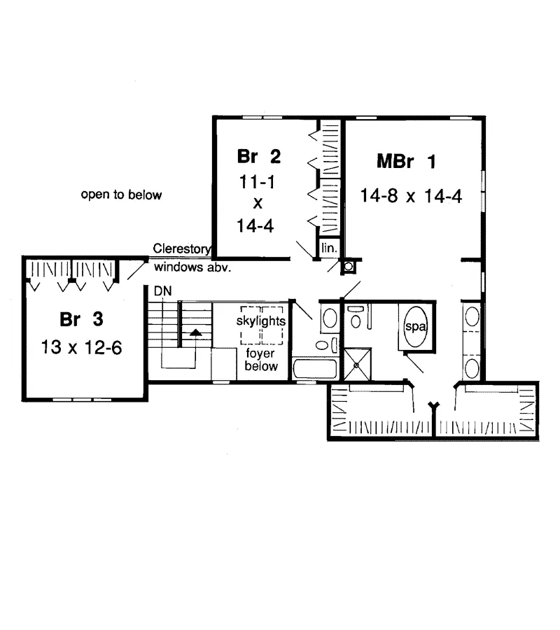 Contemporary House Plan Second Floor - Madison Hill Country Home 038D-0306 - Shop House Plans and More