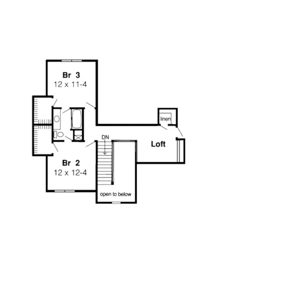 Contemporary House Plan Second Floor - Torbay Tudor Home 038D-0307 - Shop House Plans and More