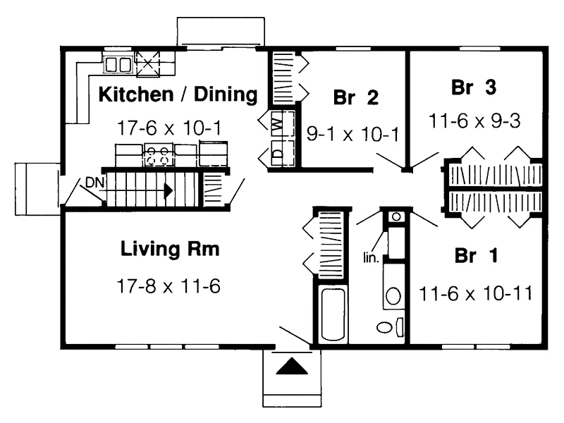 Ranch House Plan First Floor - Woodfield Place Ranch Home 038D-0309 - Shop House Plans and More