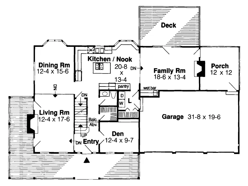 Farmhouse Plan First Floor - Sullivan Farm Country Home 038D-0312 - Shop House Plans and More