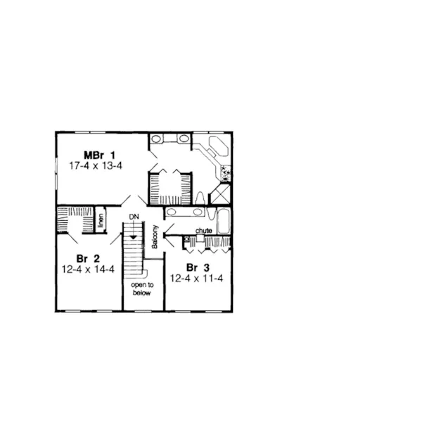 Traditional House Plan Second Floor - Sullivan Farm Country Home 038D-0312 - Shop House Plans and More