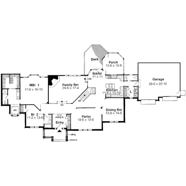 Modern House Plan First Floor - Bathurst Luxury Home 038D-0313 - Search House Plans and More