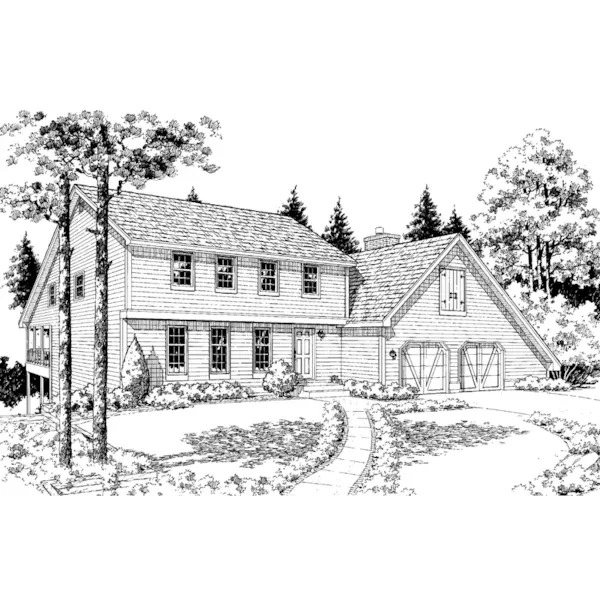 Colonial Home With Country Style