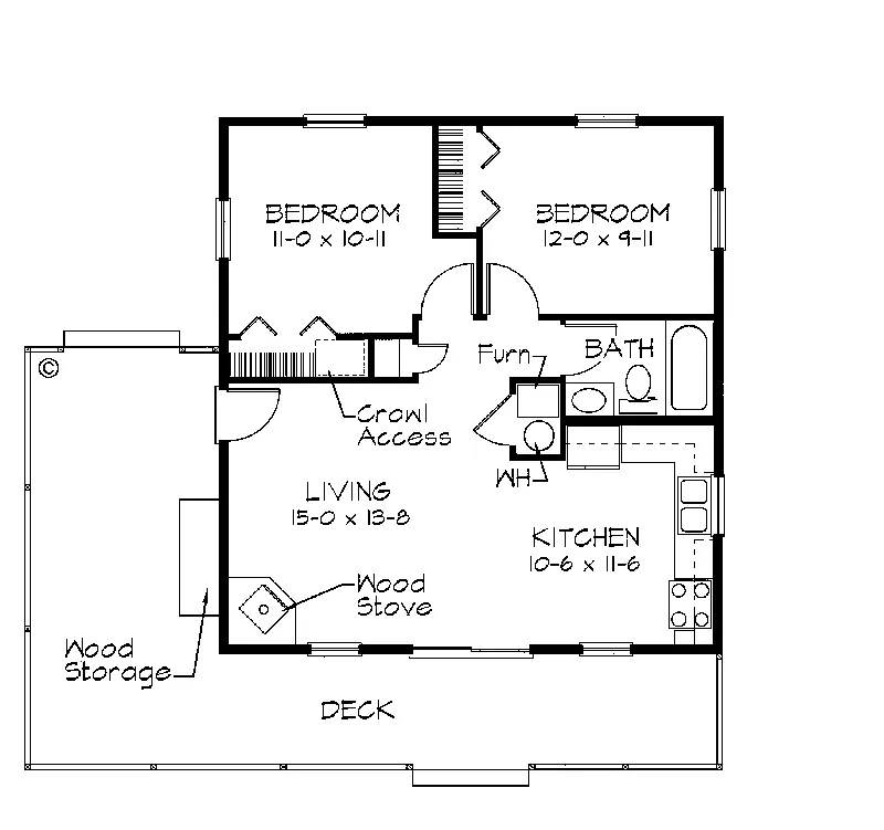 Country House Plan First Floor - Lawndale Pass Waterfront Home 038D-0320 - Shop House Plans and More