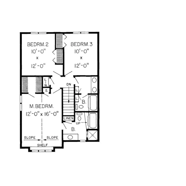 Contemporary House Plan Second Floor - Siobhan Country Two-Story Home 038D-0324 - Shop House Plans and More