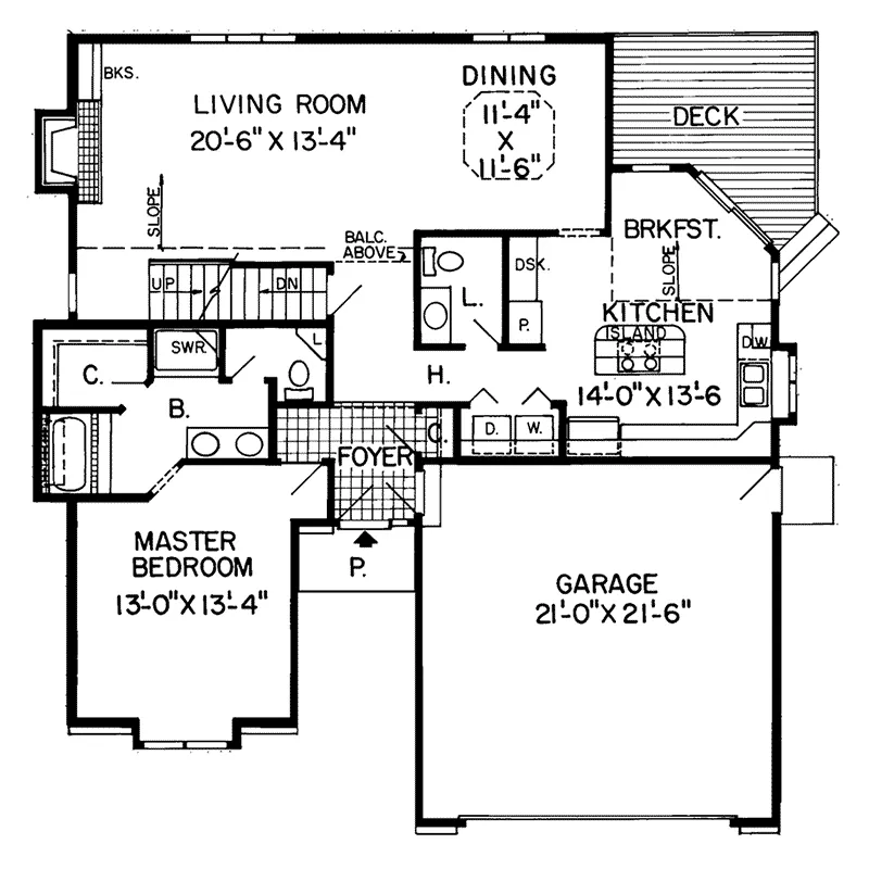 Modern House Plan First Floor - Tauneybrook Contemporary Home 038D-0326 - Shop House Plans and More