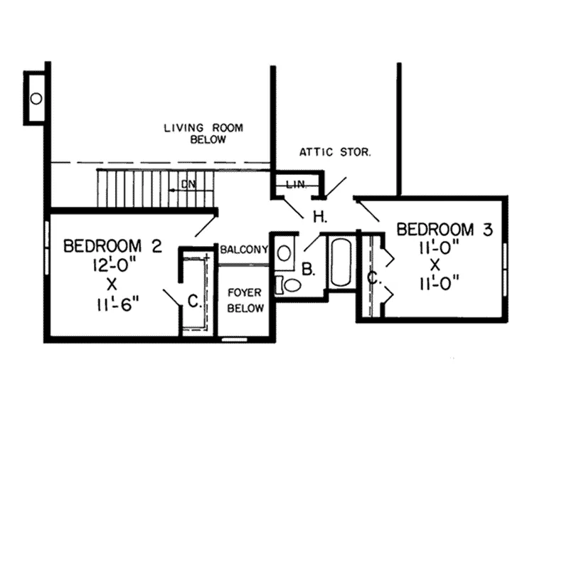 Country House Plan Second Floor - Tauneybrook Contemporary Home 038D-0326 - Shop House Plans and More