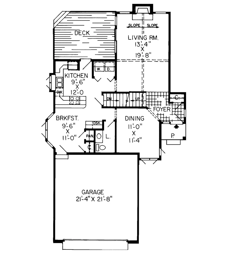 Contemporary House Plan First Floor - Radcliffe Place Modern Home 038D-0329 - Shop House Plans and More