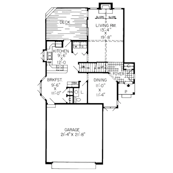 Contemporary House Plan First Floor - Radcliffe Place Modern Home 038D-0329 - Shop House Plans and More