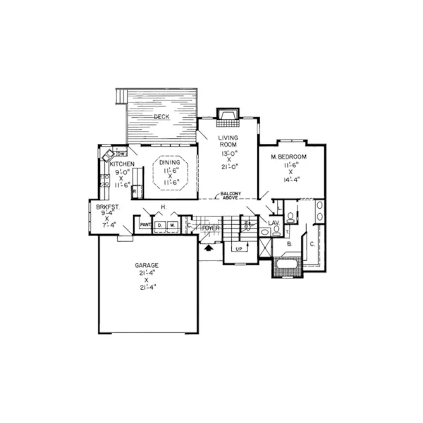 Country House Plan First Floor - Prentice Contemporary Home 038D-0331 - Shop House Plans and More