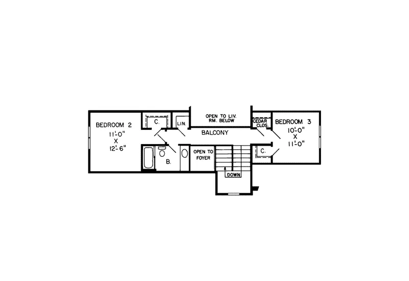 Traditional House Plan Second Floor - Prentice Contemporary Home 038D-0331 - Shop House Plans and More