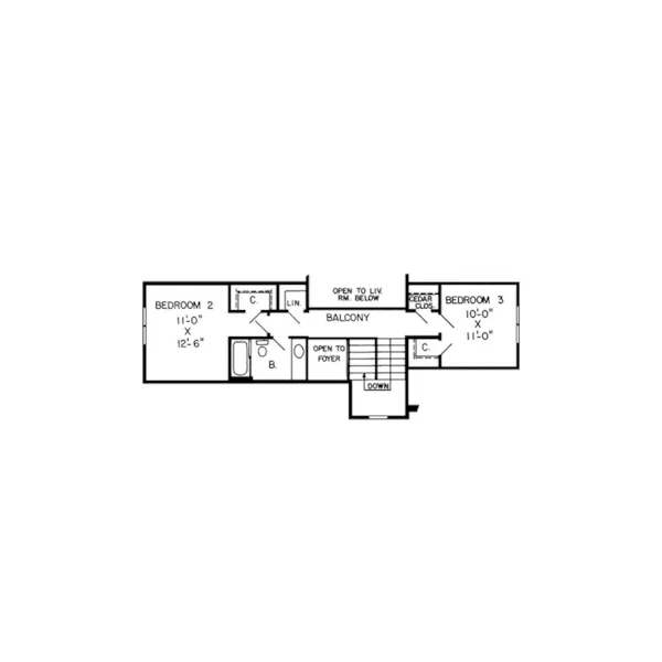 Country House Plan Second Floor - Prentice Contemporary Home 038D-0331 - Shop House Plans and More