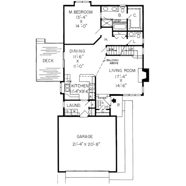 Contemporary House Plan First Floor - Dunkirk Contemporary Home 038D-0334 - Search House Plans and More