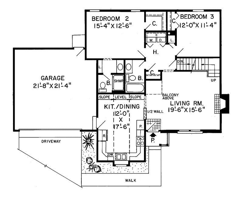 Country House Plan First Floor - Fieldbrook Terrace Modern Home 038D-0341 - Search House Plans and More