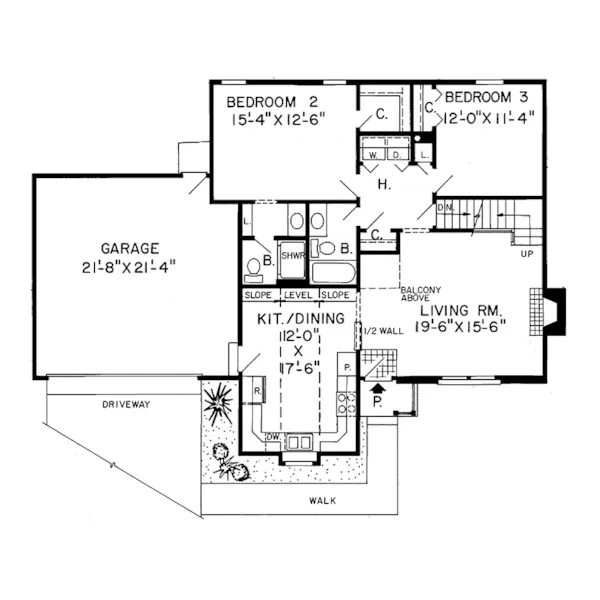 Modern House Plan First Floor - Fieldbrook Terrace Modern Home 038D-0341 - Search House Plans and More