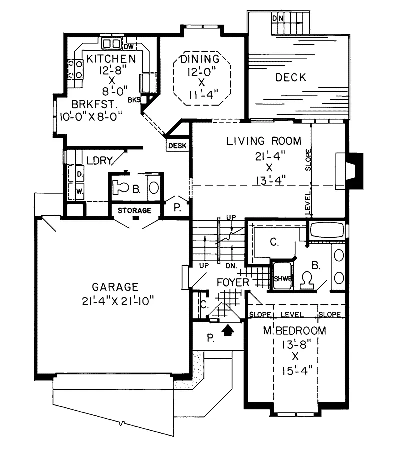 Contemporary House Plan First Floor - Amberwood Trail Modern Home 038D-0343 - Search House Plans and More