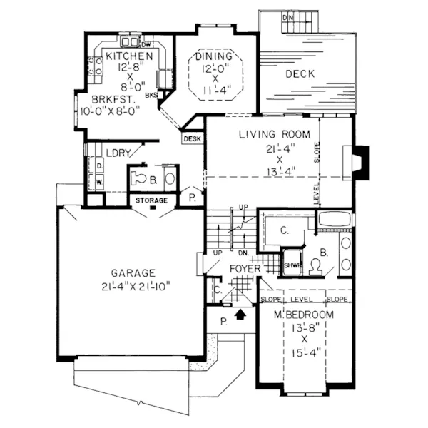 Country House Plan First Floor - Amberwood Trail Modern Home 038D-0343 - Search House Plans and More