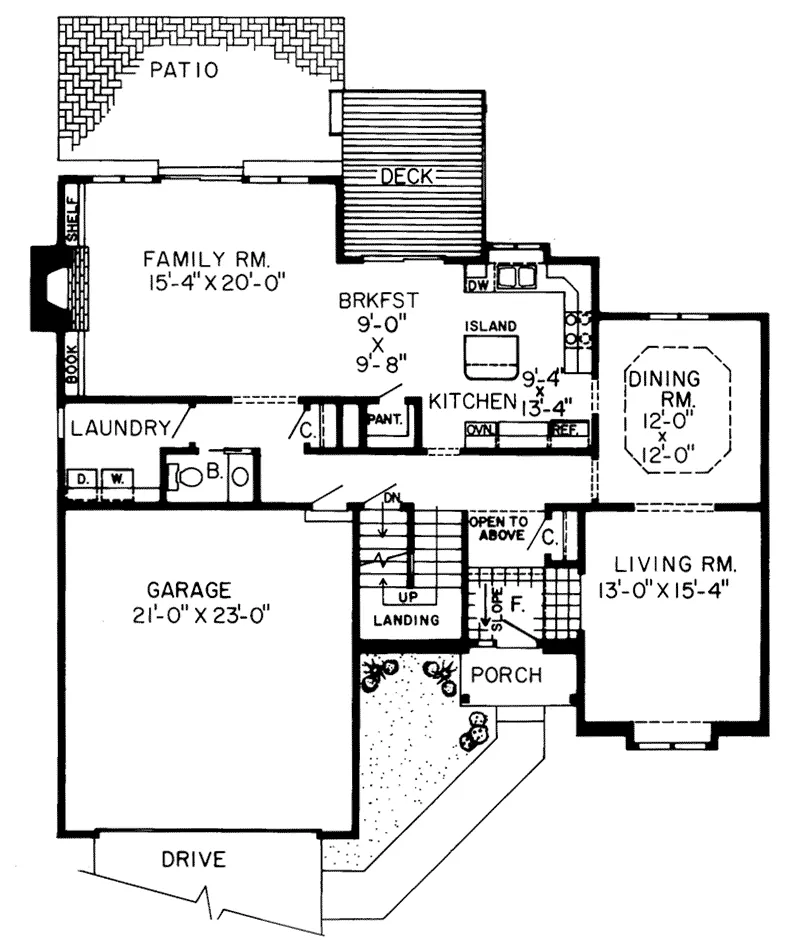 Traditional House Plan First Floor - Ferman Country French Home 038D-0348 - Search House Plans and More