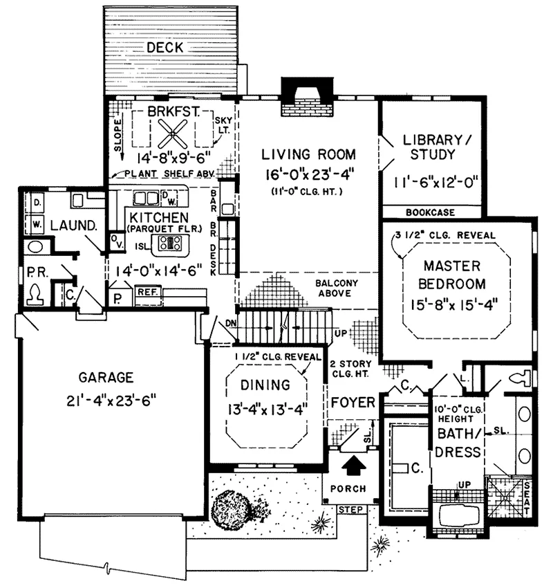 Craftsman House Plan First Floor - Waters River Tudor Style Home 038D-0352 - Shop House Plans and More