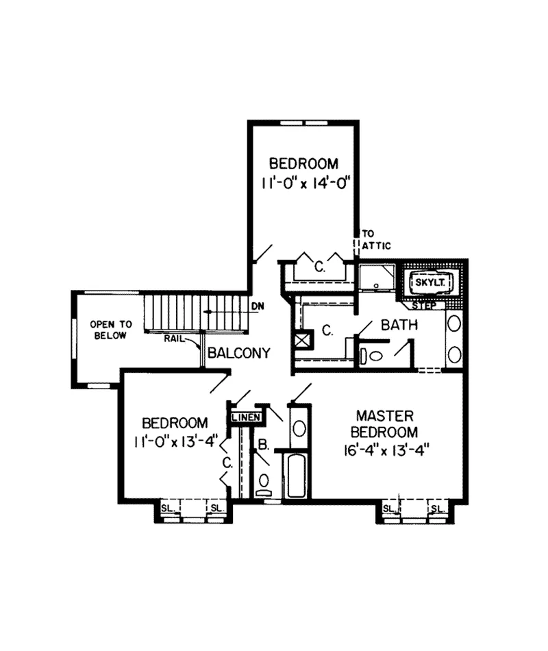 Southern House Plan Second Floor - Wyatt Place Farmhouse 038D-0353 - Shop House Plans and More