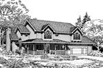 Southern House Plan Front Image of House - Wyatt Place Farmhouse 038D-0353 - Shop House Plans and More