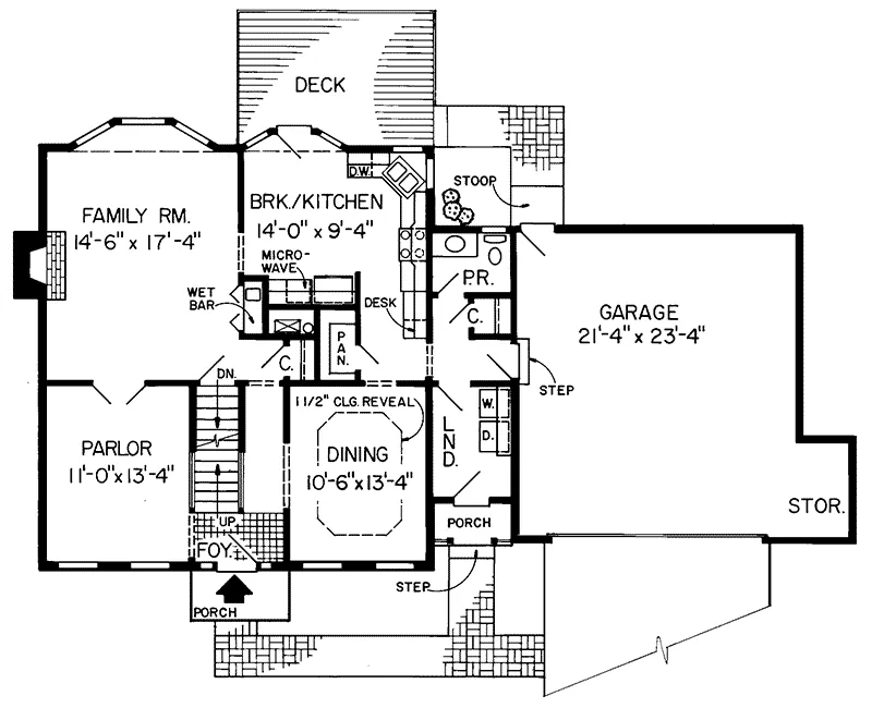 Southern House Plan First Floor - Moreau Creek Colonial Home 038D-0356 - Shop House Plans and More