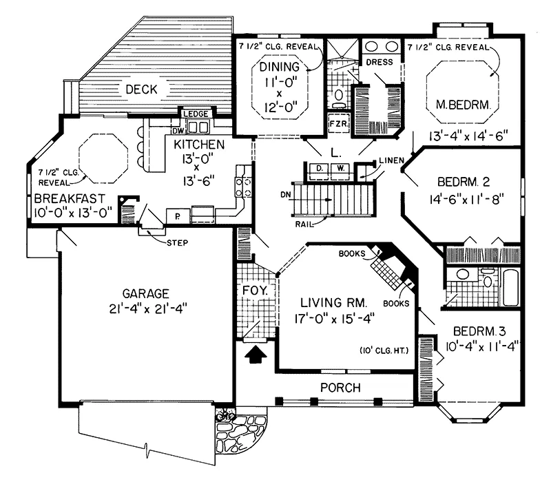 Traditional House Plan First Floor - Timberforest Contemporary Home 038D-0358 - Shop House Plans and More