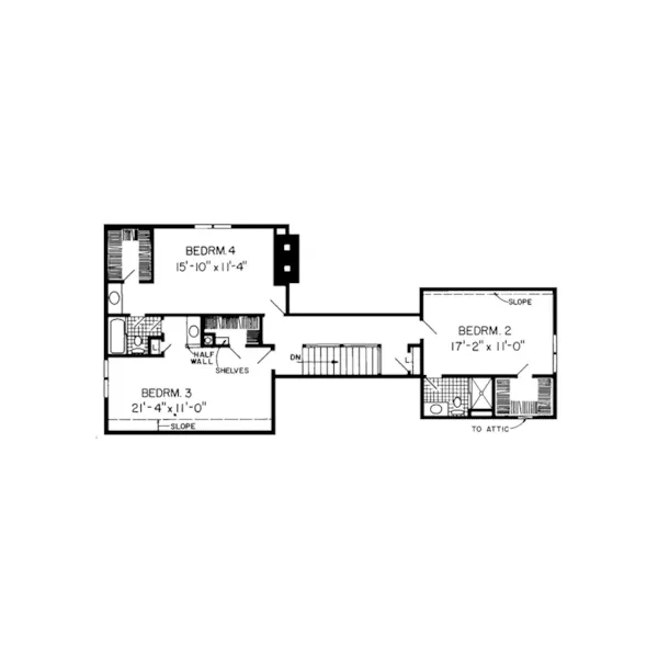 Modern House Plan Second Floor - New Melle Farm Luxury Home 038D-0360 - Shop House Plans and More