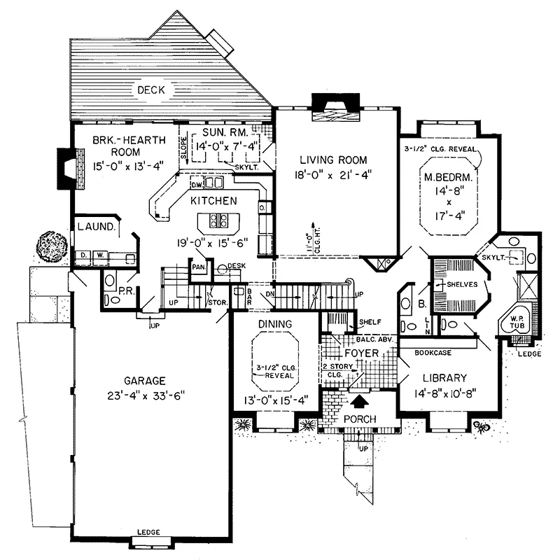 Tudor House Plan First Floor - Mossburn Luxury Tudor Home 038D-0361 - Shop House Plans and More