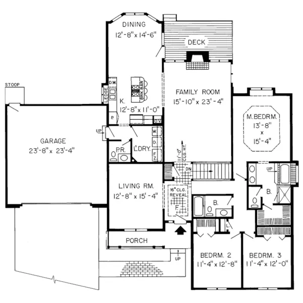 Southern House Plan First Floor - Raintree Country Home 038D-0362 - Shop House Plans and More