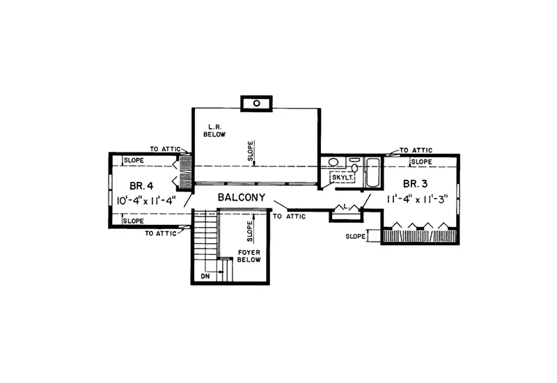 Farmhouse Plan Second Floor - Barberry Place Acadian Home 038D-0364 - Search House Plans and More