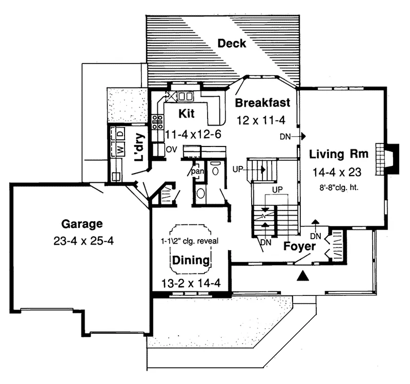 Contemporary House Plan First Floor - Shiloh Run Country Home 038D-0370 - Shop House Plans and More