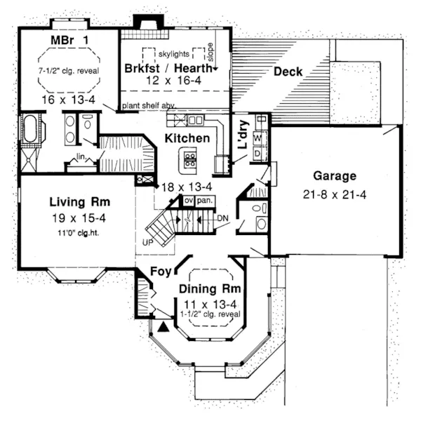 Southern House Plan First Floor - Savannah Cove Country Home 038D-0372 - Shop House Plans and More